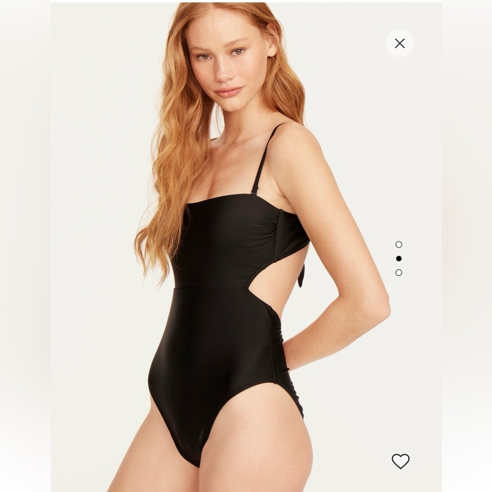 J. Crew Cutout Tie-back One Piece Swimsuit